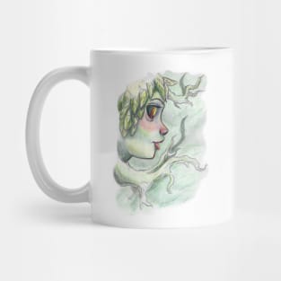 Spirit of the forest. Traditional drawing. Mug